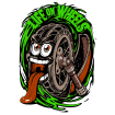 Tricou moto pentru copii Life on Wheels TYRE TONGUE WHITE/GREEN Tricou moto pentru copii Life on Wheels TYRE TONGUE WHITE/GREEN thumb
