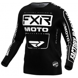 Bluza motocross  FXR CLUTCH MX24 BLACK/WHITE Bluza motocross  FXR CLUTCH MX24 BLACK/WHITE