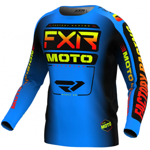 Bluza motocross  FXR CLUTCH MX24 BLUE INFERNO Bluza motocross  FXR CLUTCH MX24 BLUE INFERNO