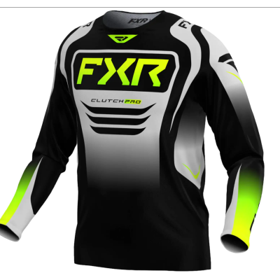 Bluza motocross  FXR CLUTCH MX25 BLACK/GREY HIVIS