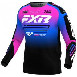 Bluza motocross  FXR CLUTCH MX25 BLACK/BLUE/PINK Bluza motocross  FXR CLUTCH MX25 BLACK/BLUE/PINK