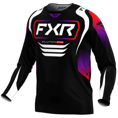 Bluza motocross  FXR CLUTCH MX25 BLACK/RED/PURPLE