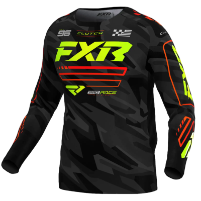 Bluza motocross  FXR CLUTCH MX25 NUKE HIVIS CAMO