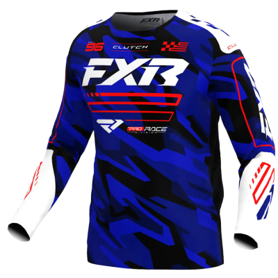 Bluza motocross  FXR CLUTCH MX25 BLUE/CAMO/RED
