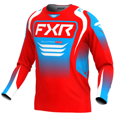 Bluza motocross  FXR CLUTCH MX25 RED/WHITE CYAN