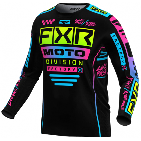 Bluza motocross FXR PODIUM GLADIATOR MX24 BLACK/CANDY Bluza motocross FXR PODIUM GLADIATOR MX24 BLACK/CANDY