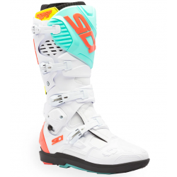 Cizme motocross SIDI CROSSFIRE 3 SRS WHITE/FLUO MINT/CORAL Cizme motocross SIDI CROSSFIRE 3 SRS WHITE/FLUO MINT/CORAL