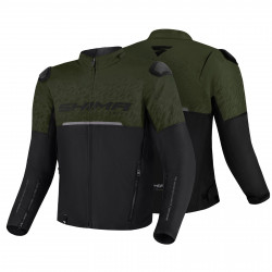 Geacă moto din textil  SHIMA DRIFT  BLACK/KHAKI