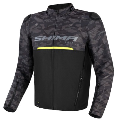 Geacă moto din textil  SHIMA DRIFT  BLACK/CAMO