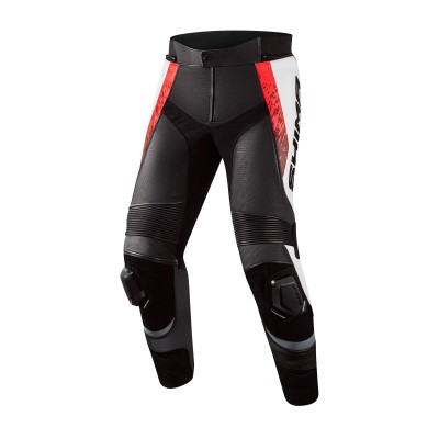 Pantaloni moto de piele SHIMA STR 2.0 RED FLUO