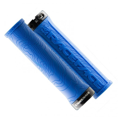 Manșoane pentru bicicletă RACE FACE GRIP HALF NELSON W/LOCK BLUE