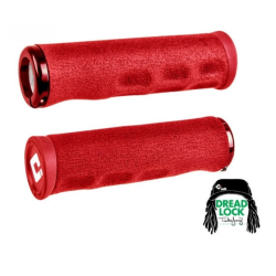 Mânere de bicicletă ODI F-1 SERIES DREAD LOCK V2.1 LOCK-ON GRIPS Roșu