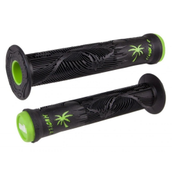 Mânere de bicicletă ODI Hucker Signature w/Flange GRIPS Negru/Verde