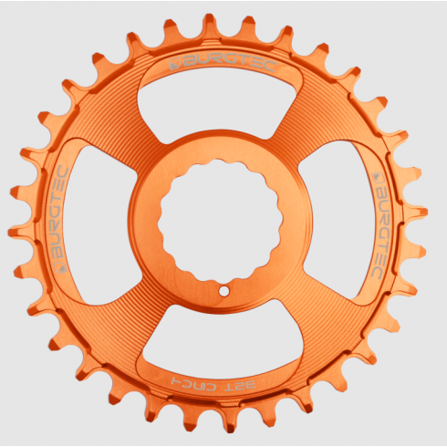 Pinion față pentru bicicletă BURGTEC Cinch Thick Thin Chainring 32T Iron Bro Orange Pinion față pentru bicicletă BURGTEC Cinch Thick Thin Chainring 32T Iron Bro Orange