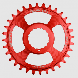Pinion față pentru bicicletă BURGTEC Cinch Thick Thin Chainring 32T ­Race Red
