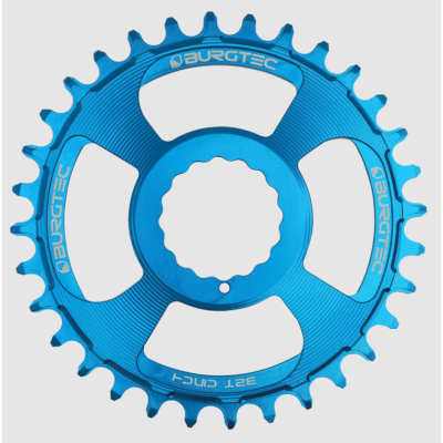 Pinion față pentru bicicletă BURGTEC Cinch Thick Thin Chainring 32T ­Deep Blue