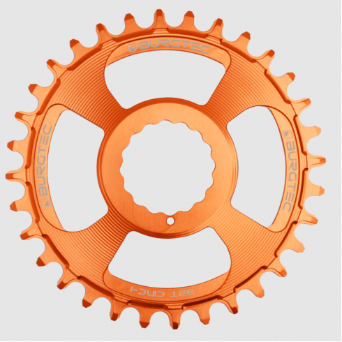 Pinion față pentru bicicletă BURGTEC Cinch Thick Thin Chainring 34T Iron Bro Orange Pinion față pentru bicicletă BURGTEC Cinch Thick Thin Chainring 34T Iron Bro Orange