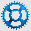 Pinion față pentru bicicletă BURGTEC GXP 6mm Offset Thick Thin Chainring ­ Deep Blue ­34T thumb