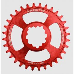 Pinion față pentru bicicletă BURGTEC GXP 6mm Offset Thick Thin Chainring Race Red 34T