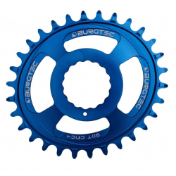 Pinion față pentru bicicleta BURGTEC Oval Cinch Thick Thin Chainring ­Deep Blue ­32T