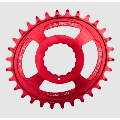 Pinion față pentru bicicleta  BURGTEC Oval Cinch Thick Thin Chainring ­Race Red ­32T