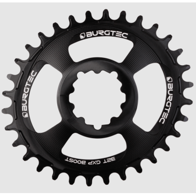 Pinion față pentru bicicleta  BURGTEC Oval GXP Boost 3mm Offset Thick Thin Chainring ­Burgtec Black 32T