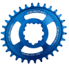 Pinion față pentru bicicleta  BURGTEC Oval GXP Boost 3mm Offset Thick Thin Chainring ­32T ­Deep Blue