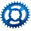 Pinion față pentru bicicleta  BURGTEC Oval GXP Boost 3mm Offset Thick Thin Chainring ­32T ­Deep Blue thumb