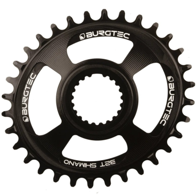 Pinion față pentru bicicleta BURGTEC Oval Shimano Direct Mount Thick Thin Chainring - 32T - Burgtec Black