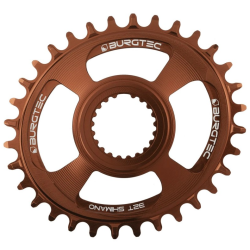 Pinion față pentru bicicletă BURGTEC Oval Shimano Direct Mount Thick Thin Chainring - 32T - Kash Bronze Pinion față pentru bicicletă BURGTEC Oval Shimano Direct Mount Thick Thin Chainring - 32T - Kash Bronze