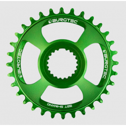 Pinion față pentru bicicletă  BURGTEC Shimano Direct Mount Thick Thin Chainring - 30T - Candy Spruce Green