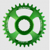 Pinion față pentru bicicletă  BURGTEC Shimano Direct Mount Thick Thin Chainring - 32T - Candy Spruce Green