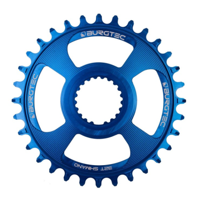 Pinion față pentru bicicletă  BURGTEC Shimano Direct Mount Thick Thin Chainring - 32T - Deep Blue