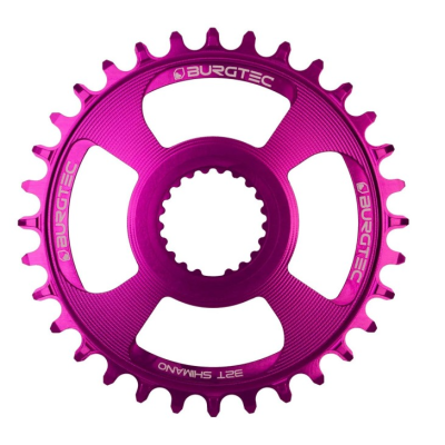 Pinion față pentru bicicletă BURGTEC Shimano Direct Mount Thick Thin Chainring - 32T - Purple Rain