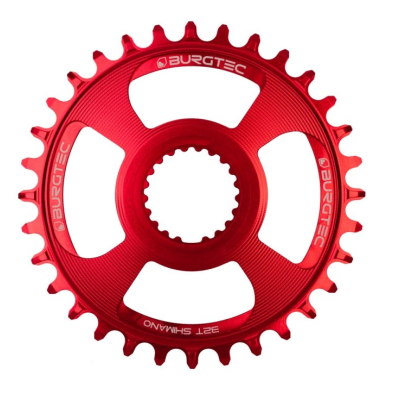 Placă ovală BURGTEC Shimano Direct Mount Thick Thin Chainring - 32T - Race Red