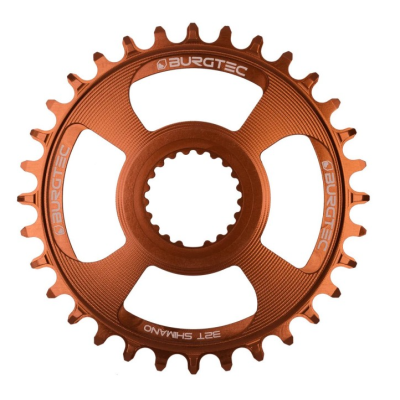 Placă ovală  BURGTEC Shimano Direct Mount Thick Thin Chainring - 34T - Kash Bronze