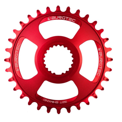 Placă ovală BURGTEC Shimano Direct Mount Thick Thin Chainring - 34T - Race Red