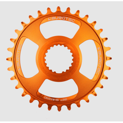 Placă ovală BURGTEC Shimano Direct Mount Thick Thin Chainring ­ 34T ­ Iron Bro Orange
