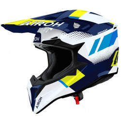 Casca motocross  AIROH WRAAAP VISION Yellow/Blue Gloss