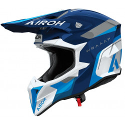 Casca motocross  AIROH WRAAAP VISION Conquer Blue Gloss