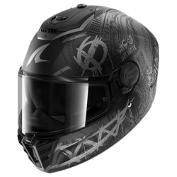 Casca SHARK SPARTAN RS CARBON SHIEVER MAT BLACK/GREY Casca SHARK SPARTAN RS CARBON SHIEVER MAT BLACK/GREY