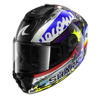 Cască SHARK SPARTAN RS CARBON STREETRUSH BLACK/BLUE/SILVER/YELLOW Cască SHARK SPARTAN RS CARBON STREETRUSH BLACK/BLUE/SILVER/YELLOW
