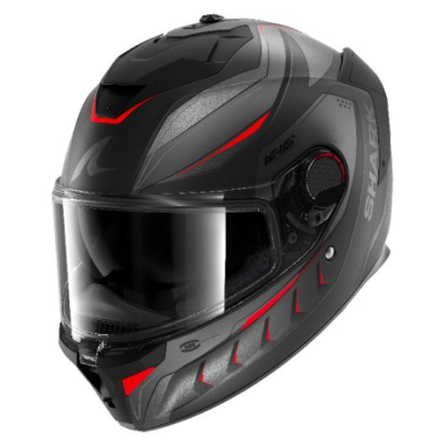Cască SHARK SPARTAN GT PRO CARBON MEKARIUM MAT BLACK/GREY/RED Cască SHARK SPARTAN GT PRO CARBON MEKARIUM MAT BLACK/GREY/RED