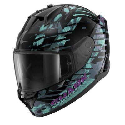 Casca SHARK D-SKWAL 3 REPTAIA BLACK/BLUE/PURPLE Casca SHARK D-SKWAL 3 REPTAIA BLACK/BLUE/PURPLE