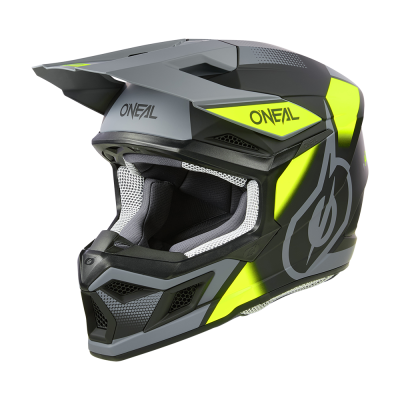 Casca motocross O'NEAL 3SERIES VISION V.24, Negru/Galben
