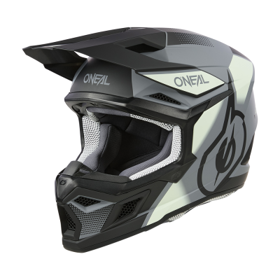 Casca motocross O'NEAL 3SERIES VISION V.24, Negru/Gri