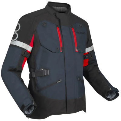 Jachetă textilă BERING HALIFAX BLACK/ANTHRACITE/RED