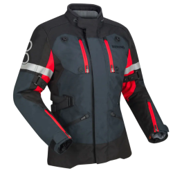 Jachetă textilă pentru femei BERING HALIFAX BLACK/ANTHRACITE/RED