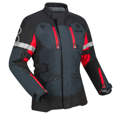 Jachetă textilă pentru femei BERING HALIFAX BLACK/ANTHRACITE/RED