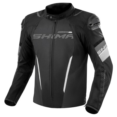 Jachetă moto SHIMA SOLID 2.0 BLACK/WHITE